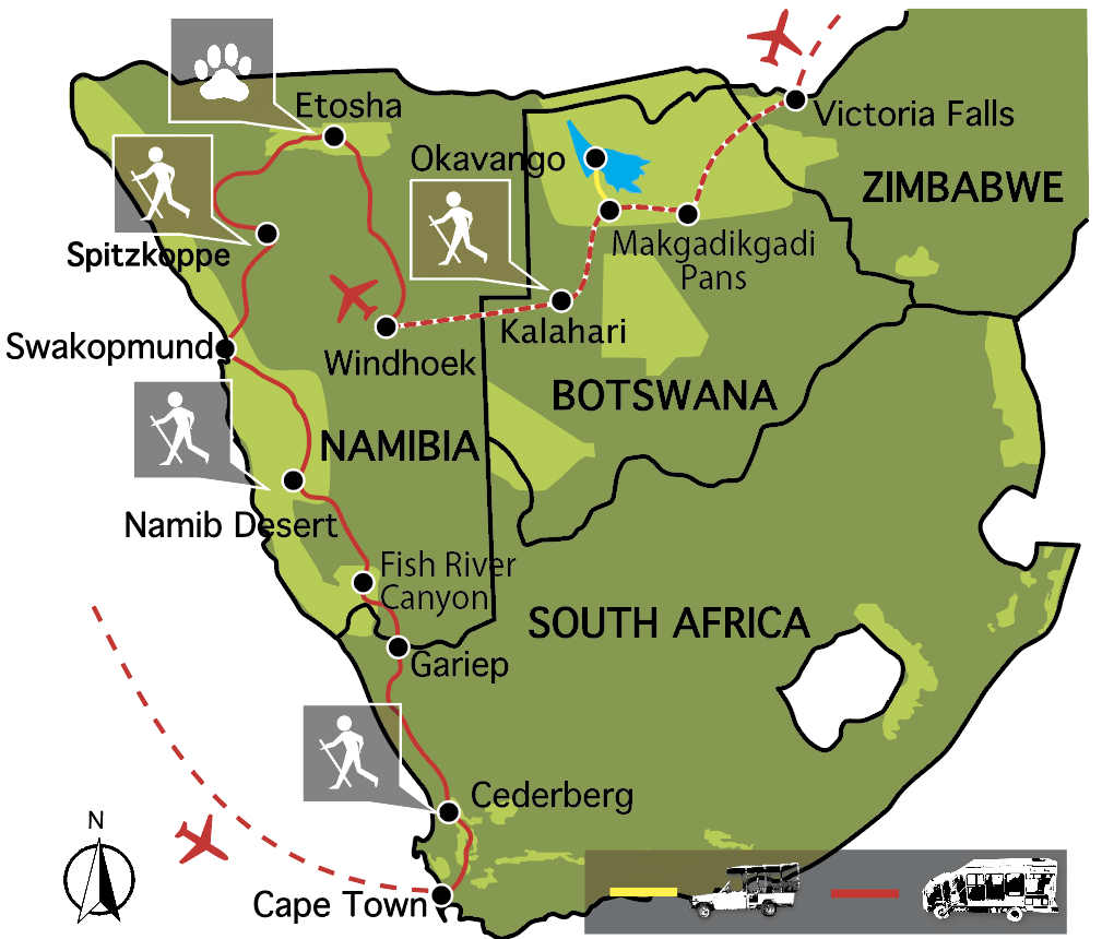 Da Città del Capo alla Namibia: safari in campeggio
